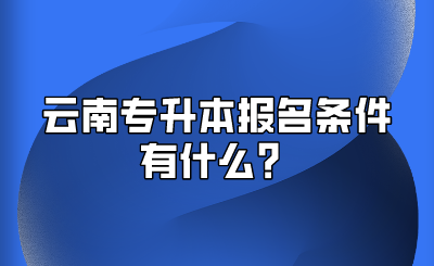 云南专升本报名条件有什么？.png