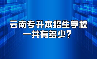 云南专升本招生学校一共有多少？.png