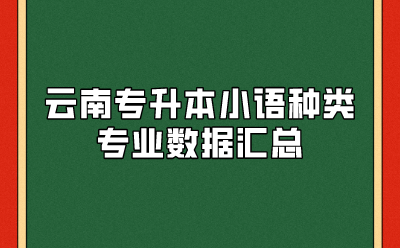 云南专升本小语种类专业数据汇总