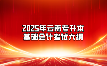 2025年云南专升本基础会计考试大纲