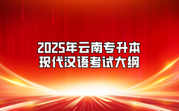 2025年云南专升本现代汉语考试大纲