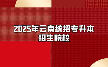 2025年云南统招专升本招生院校