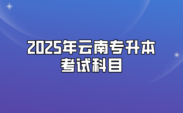 2025年云南专升本考试科目有哪些？满分是多少分？